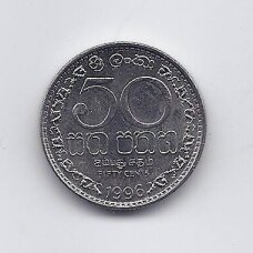 ŠRI LANKA 50 CENTS 1996 KM # 135.2a XF