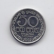 ŠRI LANKA 50 CENTS 2002 KM # 135.2a XF