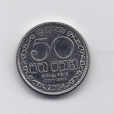 ŠRI LANKA 50 CENTS 2004 KM # 135.2a XF