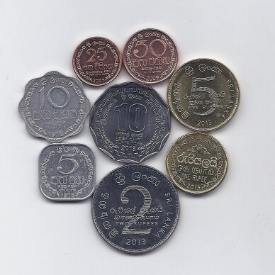 SRI LANKA 1978 - 2013 eight coins set