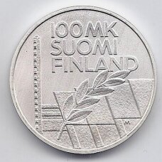 FINLAND 100 MARKKAA 1994 KM # 78 UNC Athletics