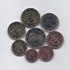 SUOMIJA 2006 m. pilnas euro monetų rinkinys