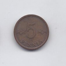 SUOMIJA 5 PENNIA 1973 KM # 45 VF