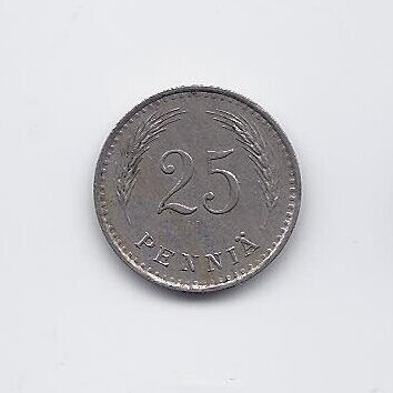 FINLAND 25 PENNIA 1936 KM # 25 VF