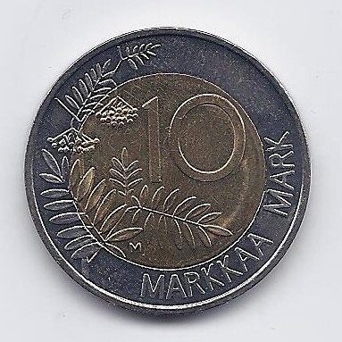 FINLAND 10 MARKKAA 1999 KM # 91 AU European Union Presidency 1