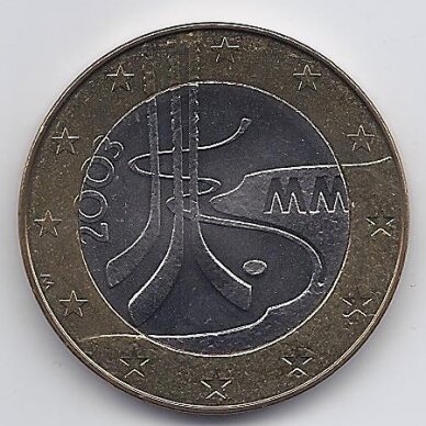 FINLAND 5 EURO 2003 KM # 111 XF Ice Hockey 1