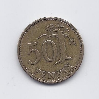 SUOMIJA 50 PENNIA 1963 KM # 48 VF