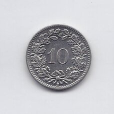 ŠVEICARIJA 10 RAPPEN 1939 B KM # 27b VF