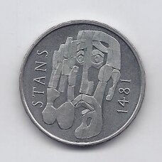 ŠVEICARIJA 5 FRANCS 1981 KM # 60 XF/AU Stanso sutartis