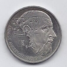 ŠVEICARIJA 5 FRANCS 1983 KM # 62 AU Ernest Ansermet