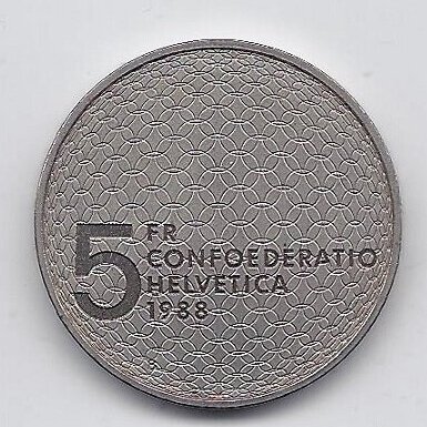 ŠVEICARIJA 5 FRANCS 1988 KM # 67 XF Olimpinis judėjimas 1