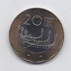 TAIWAN 20 NEW DOLLARS 2001 Y # 565 AU