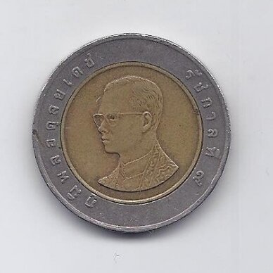 TAILANDAS 10 BAHT 2004 Y # 227 VF 1