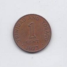 TRINIDADAS IR TOBAGAS 1 CENT 1972 KM # 1 VF