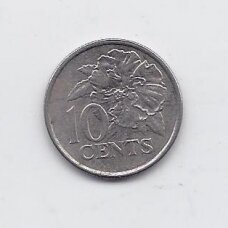 TRINIDADAS IR TOBAGAS 10 CENTS 2004 KM # 31 VF/XF