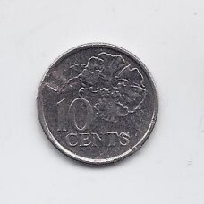 TRINIDADAS IR TOBAGAS 10 CENTS 2007 KM # 31 VF/XF