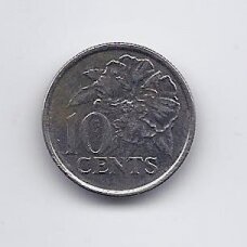 TRINIDADAS IR TOBAGAS 10 CENTS 2012 KM # 31 XF