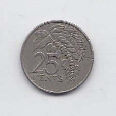 TRINIDADAS IR TOBAGAS 25 CENTS 1979 KM # 32 VF