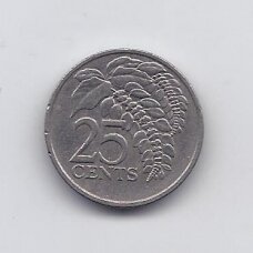 TRINIDADAS IR TOBAGAS 25 CENTS 1993 KM # 32 VF