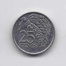 TRINIDADAS IR TOBAGAS 25 CENTS 1999 KM # 32 VF