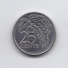 TRINIDADAS IR TOBAGAS 25 CENTS 2003 KM # 32 VF/XF