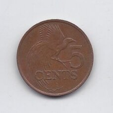 TRINIDADAS IR TOBAGAS 5 CENTS 1983 KM # 30 VF