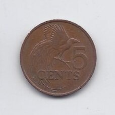 TRINIDADAS IR TOBAGAS 5 CENTS 1995 KM # 30 VF