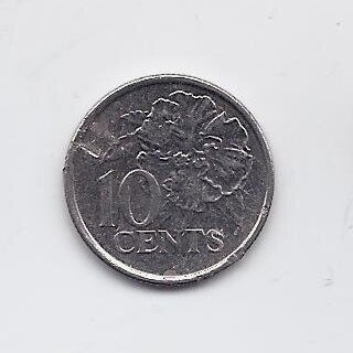 TRINIDAD AND TOBAGO 10 CENTS 2007 KM # 31 VF/XF