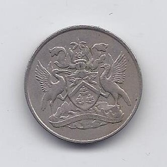 TRINIDAD AND TOBAGO 25 CENTS 1966 KM # 4 VF 1