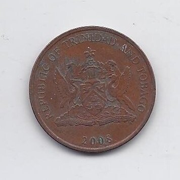 TRINIDAD AND TOBAGO 5 CENTS 2008 KM # 30 VF 1