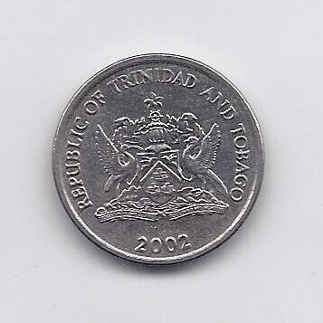 TRINIDAD AND TOBAGO 25 CENTS 2002 KM # 32 VF 1