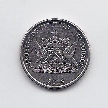 TRINIDAD AND TOBAGO 25 CENTS 2014 KM # 32 XF 1