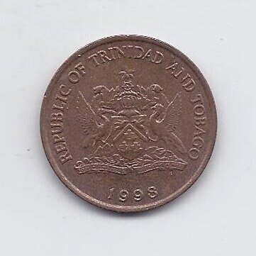 TRINIDAD AND TOBAGO 5 CENTS 1998 KM # 30 VF 1