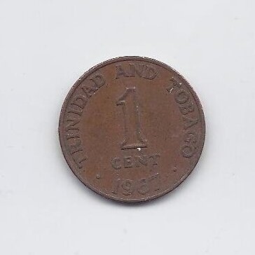 TRINIDADAS IR TOBAGAS 1 CENT 1967 KM # 1 VF