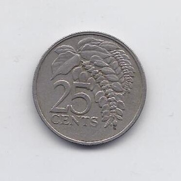 TRINIDAD AND TOBAGO 25 CENTS 1978 KM # 32 VF