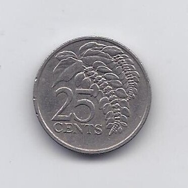 TRINIDAD AND TOBAGO 25 CENTS 1993 KM # 32 VF