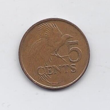 TRINIDAD AND TOBAGO 5 CENTS 2012 KM # 30 VF