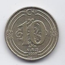 TURKEY 10 KURUS 2009 KM # 1241 XF