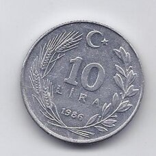 TURKEY 10 LIRA 1986 KM # 964 VF/XF