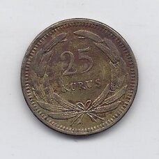 TURKEY 25 KURUS 1956 KM # 886 F/VF