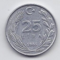 TURKEY 25 LIRA 1985 KM # 975 XF