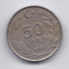 TURKEY 50 LIRA 1986 KM # 966 VF