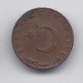 TURKEY 5 KURUS 1969 KM # 890.2 VF 1