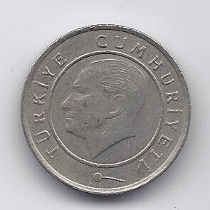 TURKEY 25 KURUS 2010 KM # 1242 VF 1