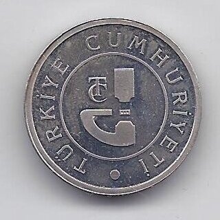 TURKIJA 1 LIRA 2019 KM # new AU 1