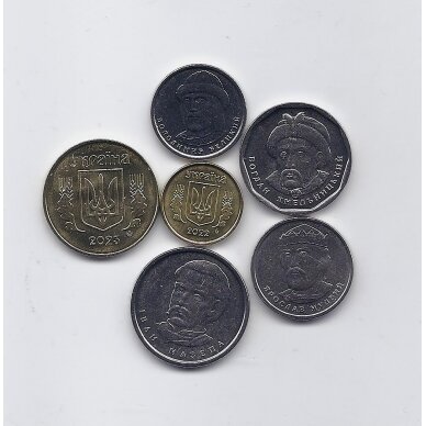 UKRAINE 2020 - 2023 six coins set 1