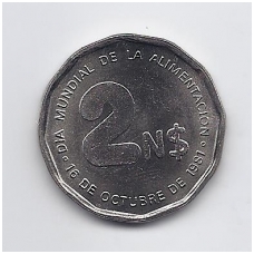 URUGVAJUS 2 NUEVO PESO 1981 KM # 77 AU FAO