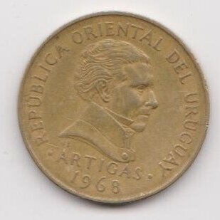 URUGUAY 10 PESOS 1968 KM # 51 VF 1