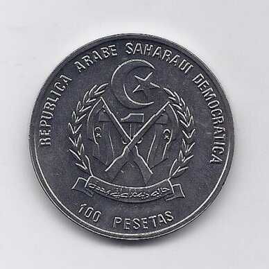 VAKARŲ SACHARA 100 PESETAS 1995 KM # 23 UNC Spitfire MK II 1