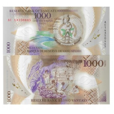 VANUATU 1000 VATU 2014 P # 15 UNC